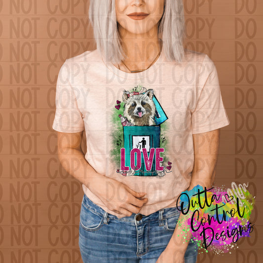 Love is Trash Ready To Press Sublimation and DTF Transfer