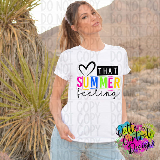 Love That Summer Feeling Ready To Press Sublimation and DTF Transfer