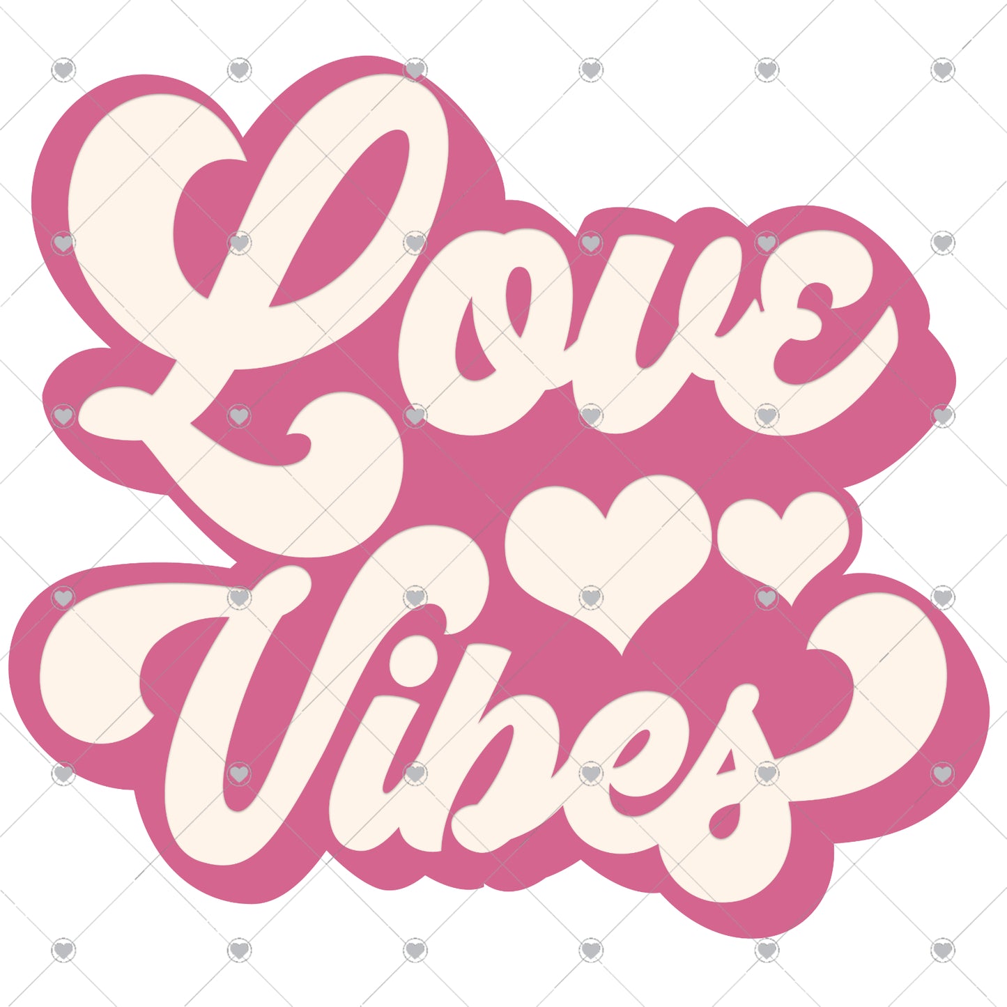 Love Vibes Ready To Press Sublimation and DTF Transfer
