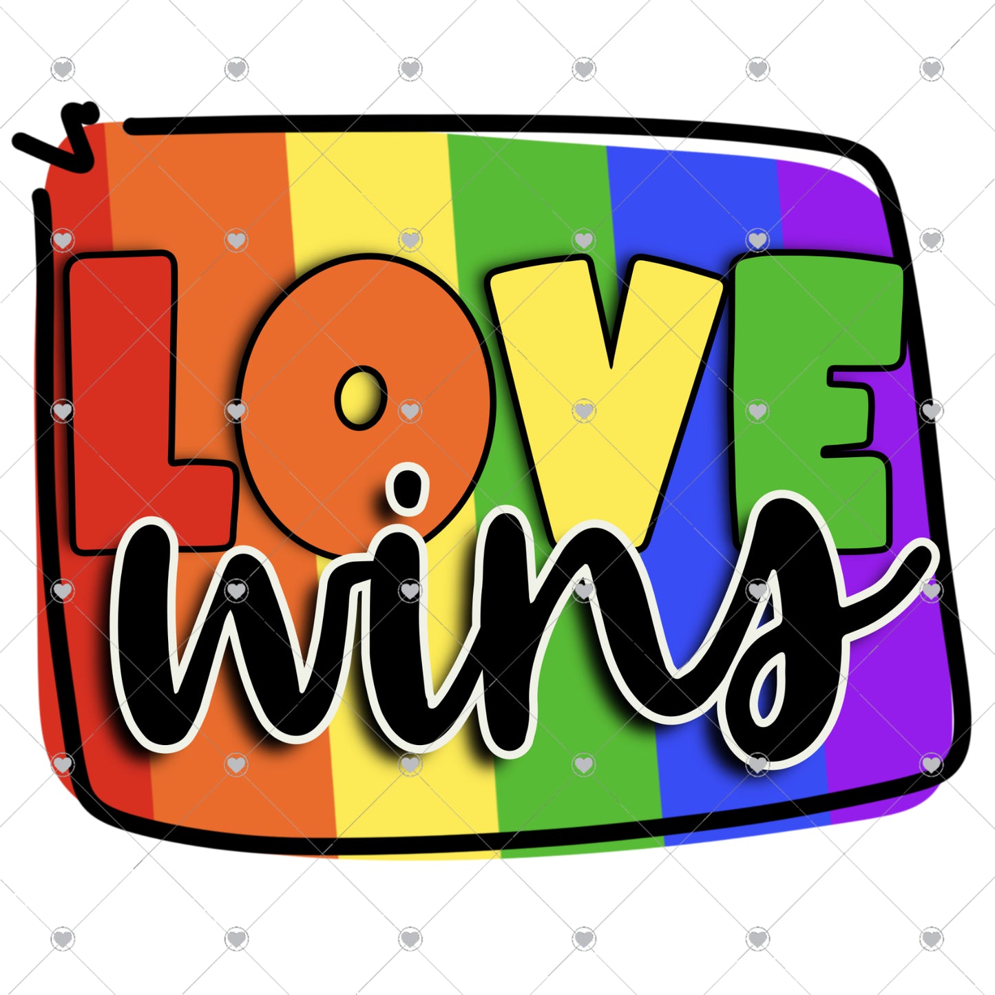 Love Wins Ready To Press Sublimation and DTF Transfer