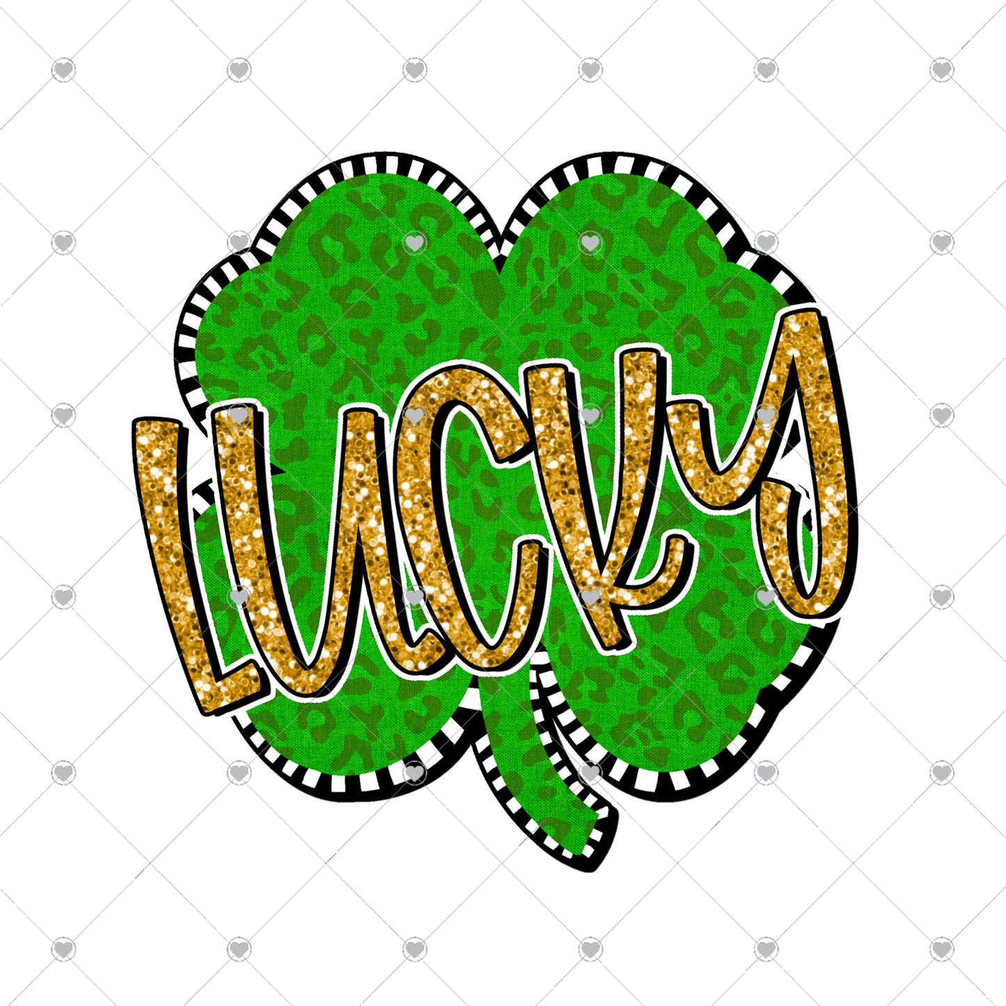 Lucky Leopard Clover Ready To Press Sublimation Transfer