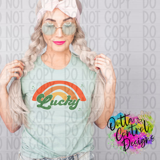 Lucky Rainbow Ready To Press Sublimation and DTF Transfer
