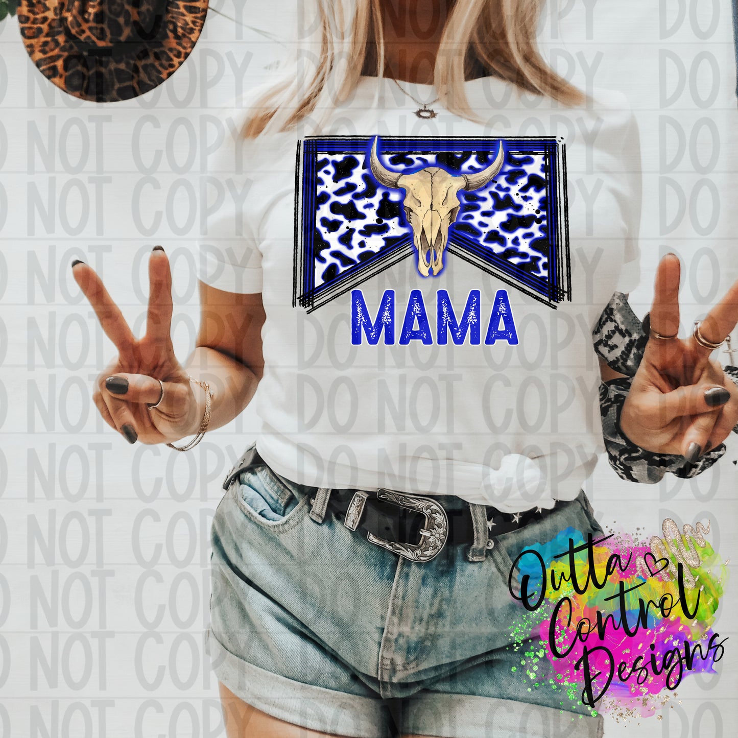 Mama Blue Ready To Press Sublimation and DTF Transfer