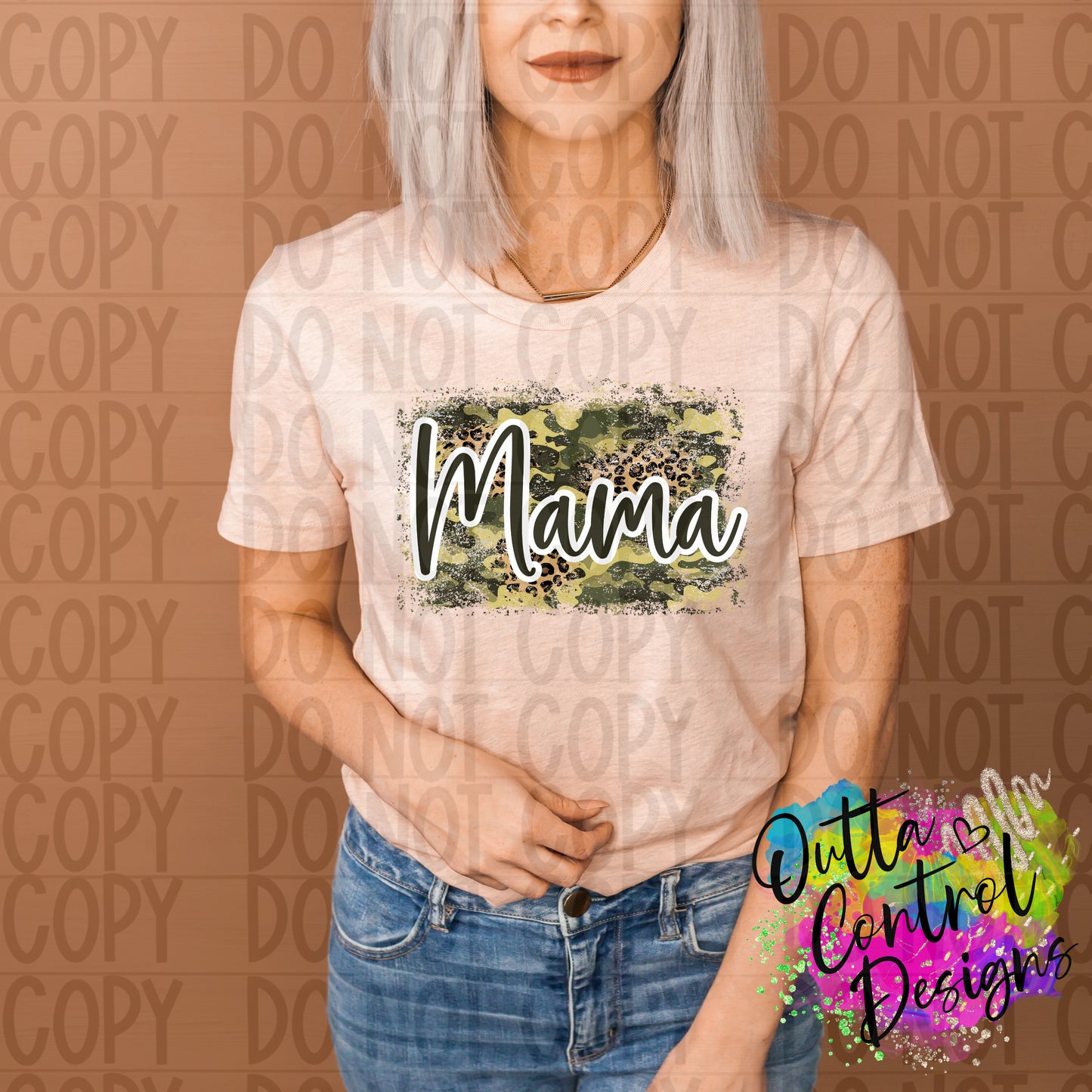 Mama Camo Leopard Ready to Press Sublimation and DTF Transfer