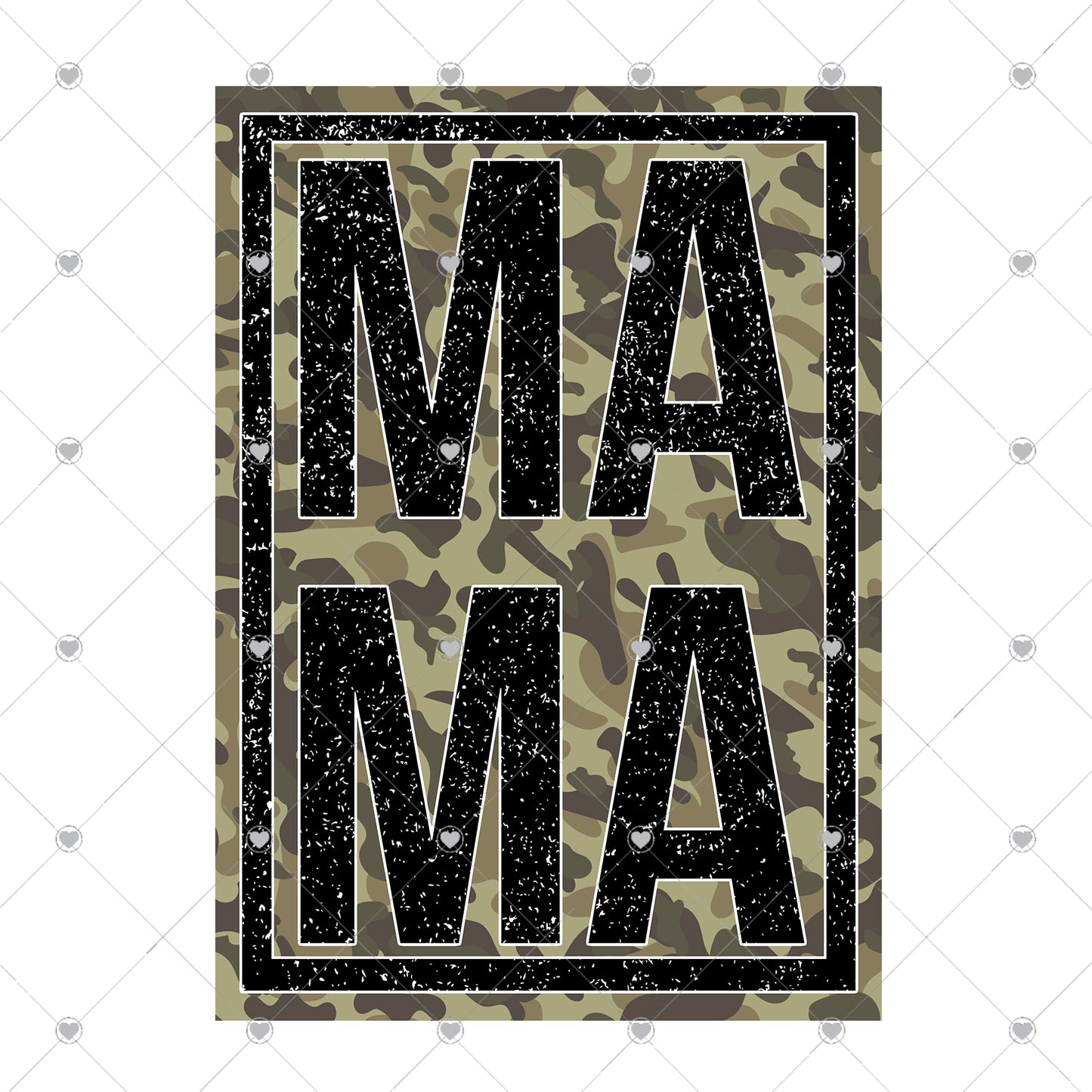 Mama Camo Ready To Press Sublimation Transfer