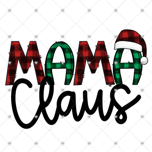 Mama Claus Ready To Press Sublimation and DTF Transfer