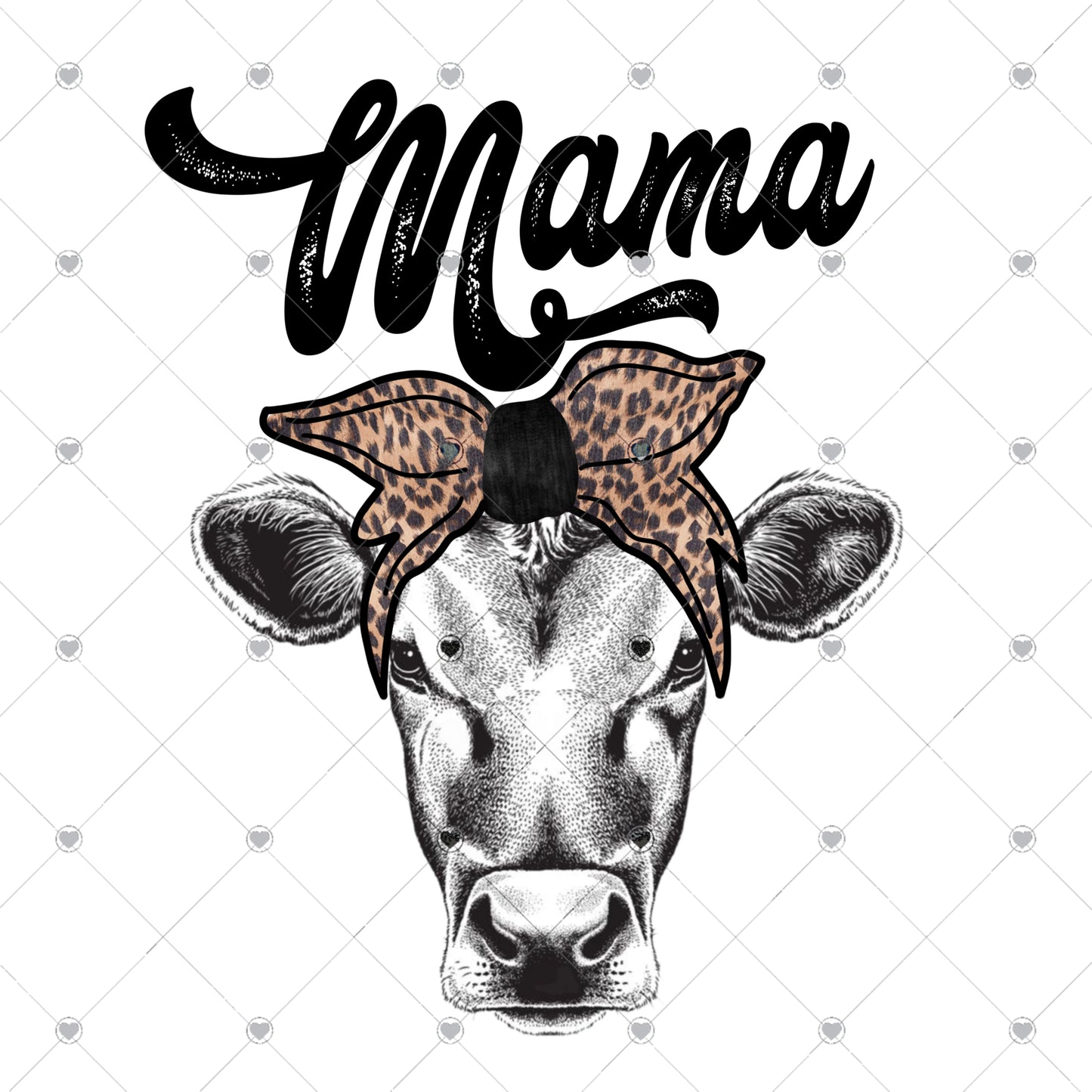 Mama Cow Leopard Ready To Press Sublimation and DTF Transfer