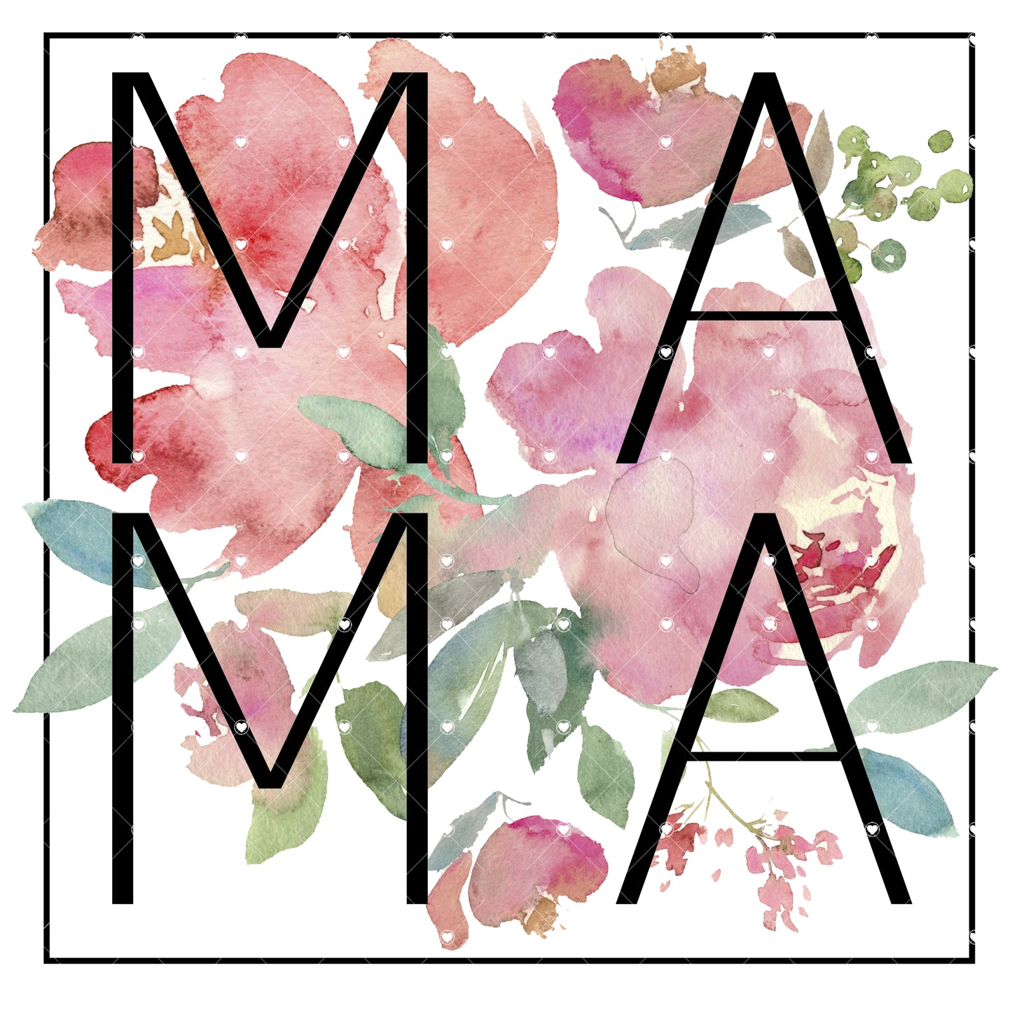 Mama Sublimation Transfers Ready to Press, Pink Mama Flowers
