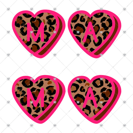Mama Leopard Hearts Ready To Press Sublimation and DTF Transfer