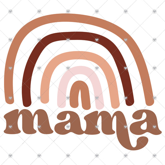 Mama | Nude Rainbow Ready To Press Sublimation and DTF Transfer