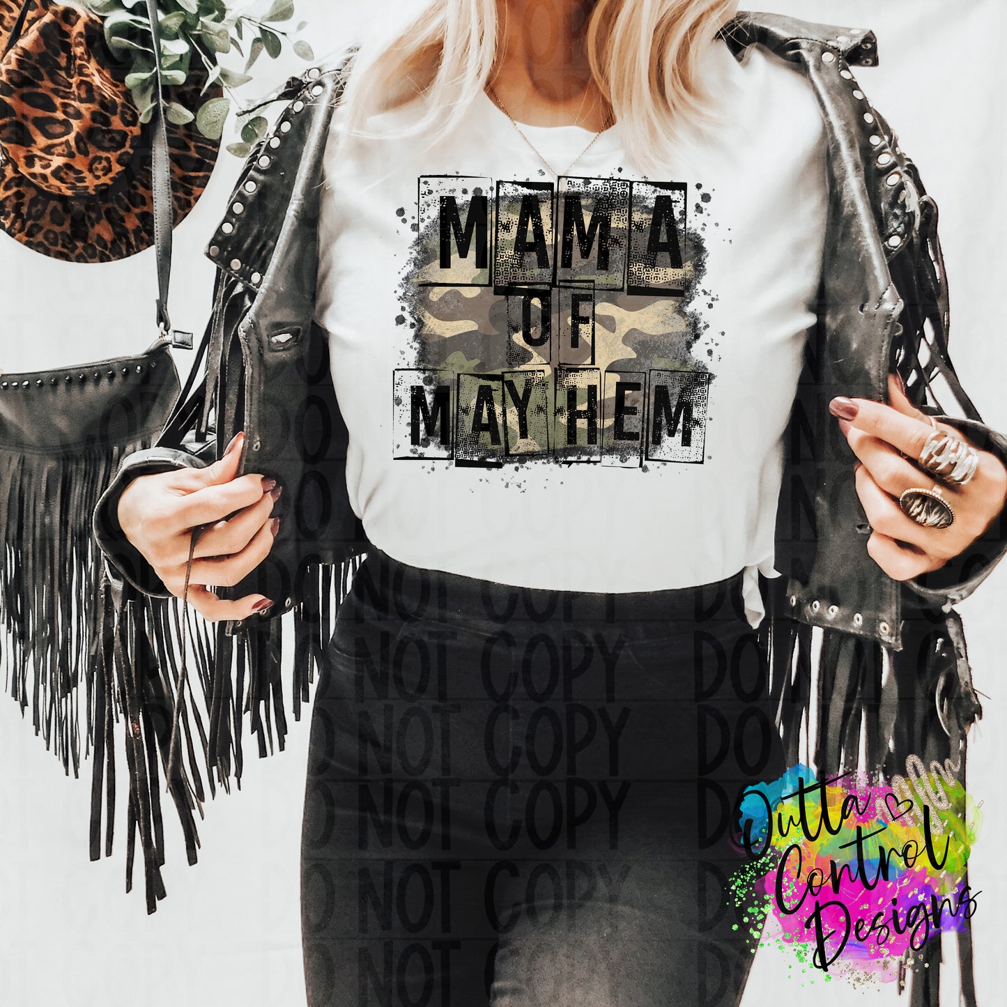 Mama Of Mayhem | Camo Ready To Press Sublimation and DTF Transfer