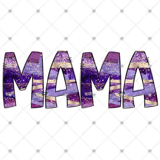 Mama Purple Ready To Press Sublimation Transfer