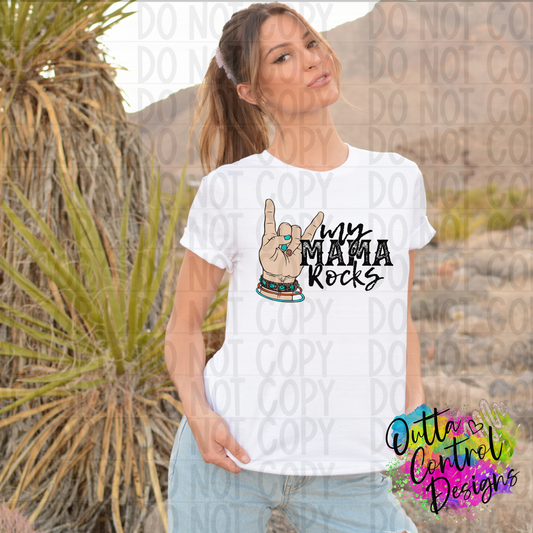 Mama Rocks | 2 Ready To Press Sublimation and DTF Transfer