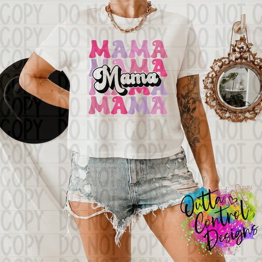 Mama Stacked Ready To Press Sublimation and DTF Transfer