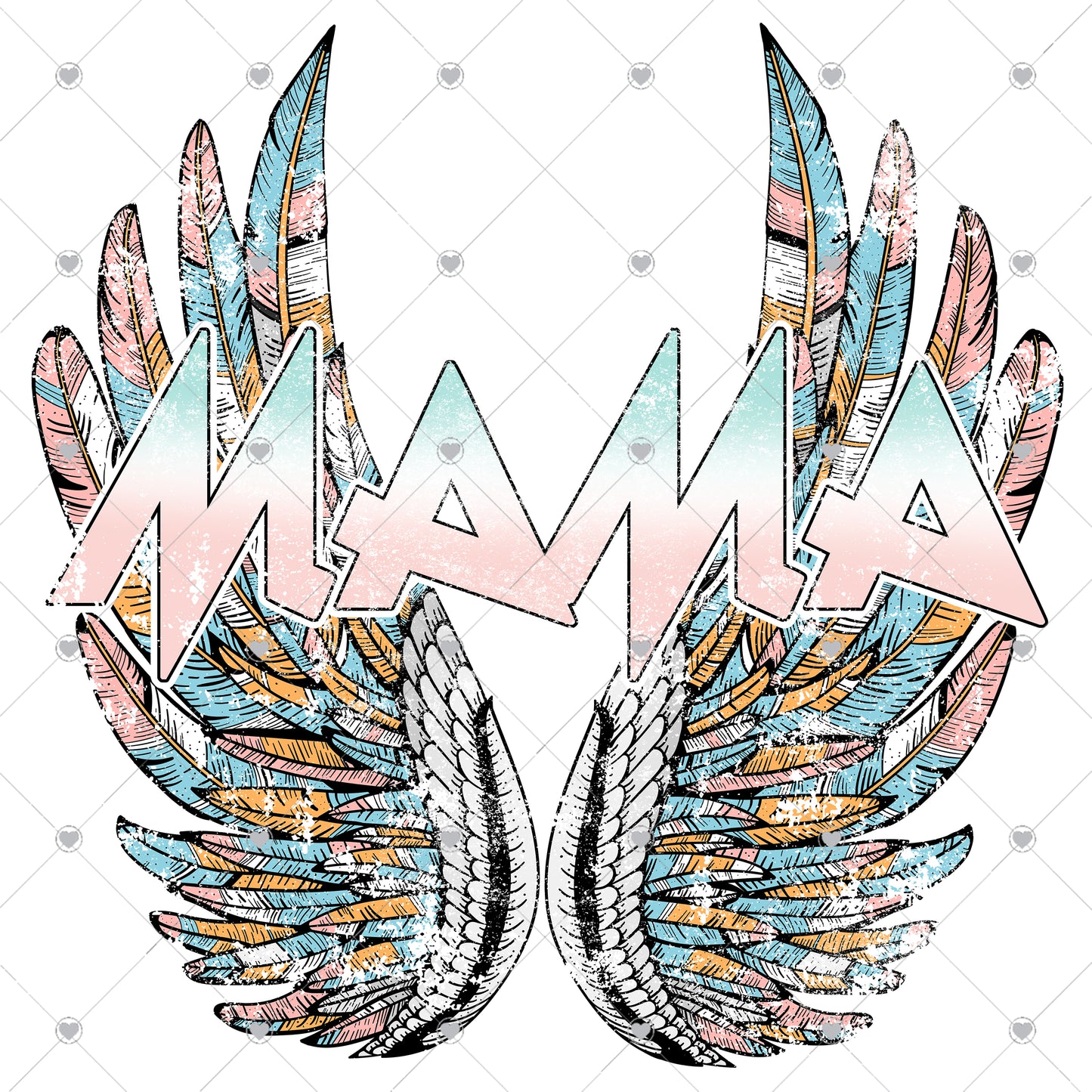 Mama Wings Ready To Press Sublimation and DTF Transfer