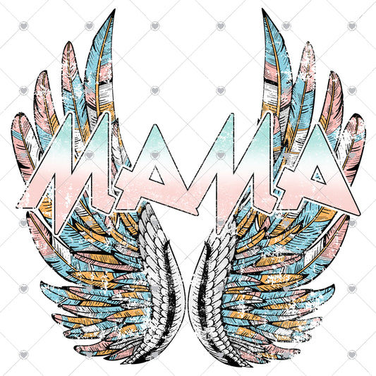 Mama Wings Ready To Press Sublimation and DTF Transfer