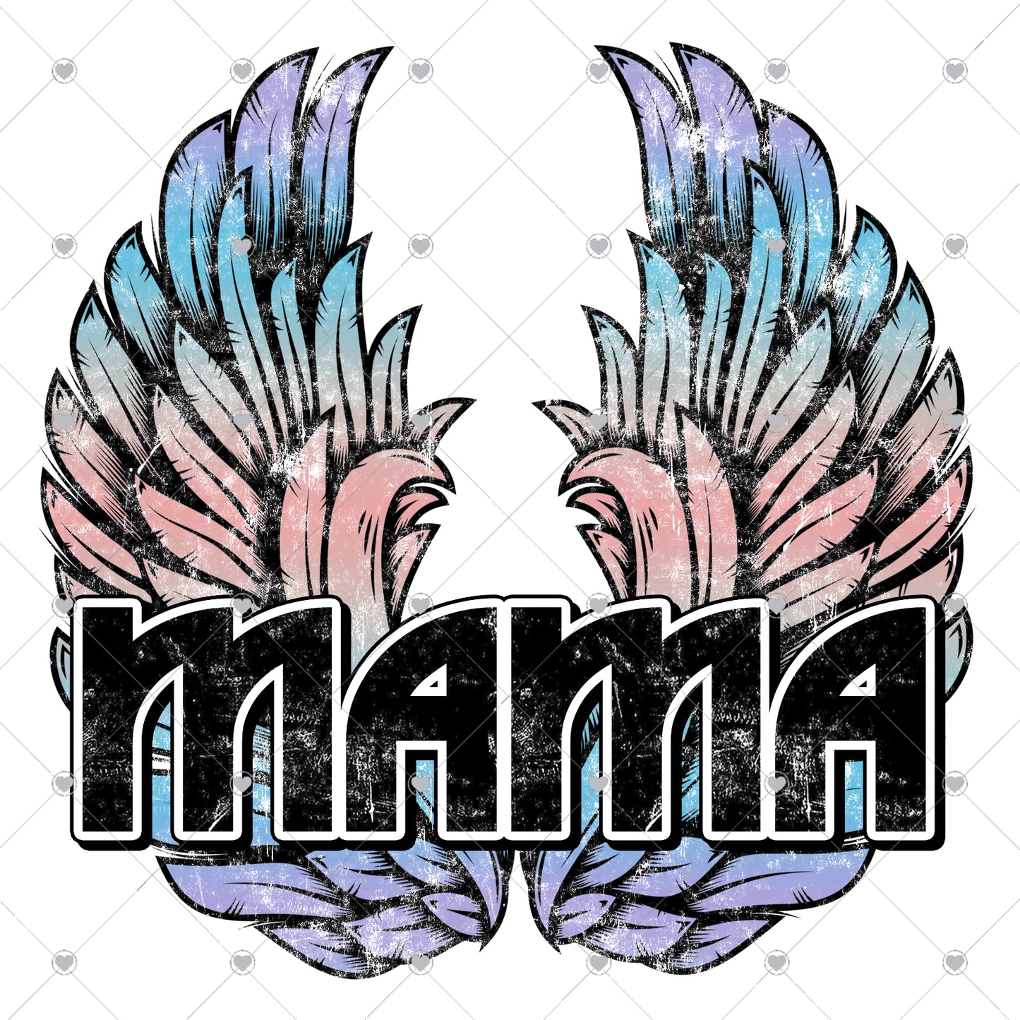 Mama Wings | Colorful Ready To Press Sublimation and DTF Transfer