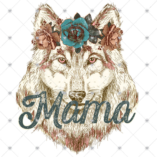 Mama Wolf Ready To Press Sublimation and DTF Transfer