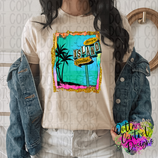 Marco Island | Teal Ready To Press Sublimation and DTF Transfer