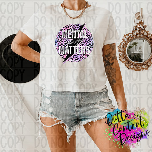 Mental Health Matters Circle Ready To Press Sublimation and DTF Transfer