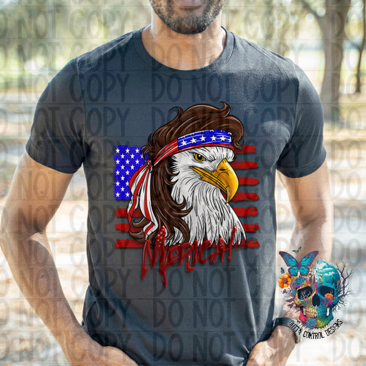 Merica Eagle Ready to Press Sublimation and DTF Transfer
