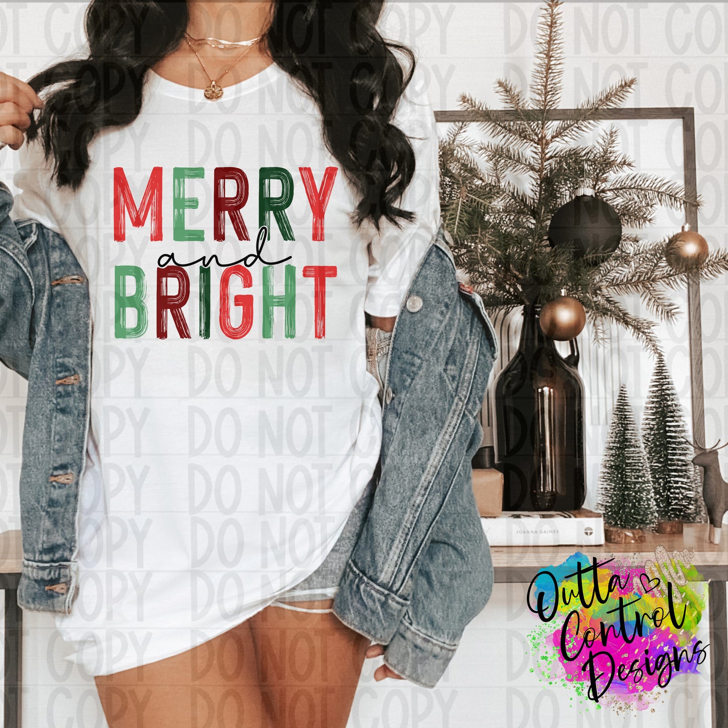 Merry and Bright Ready To Press Sublimation and DTF Transfer