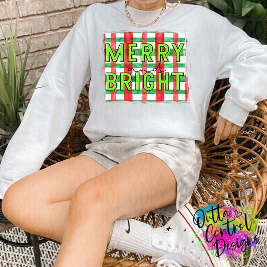 Merry and Bright Ready To Press Sublimation and DTF Transfer