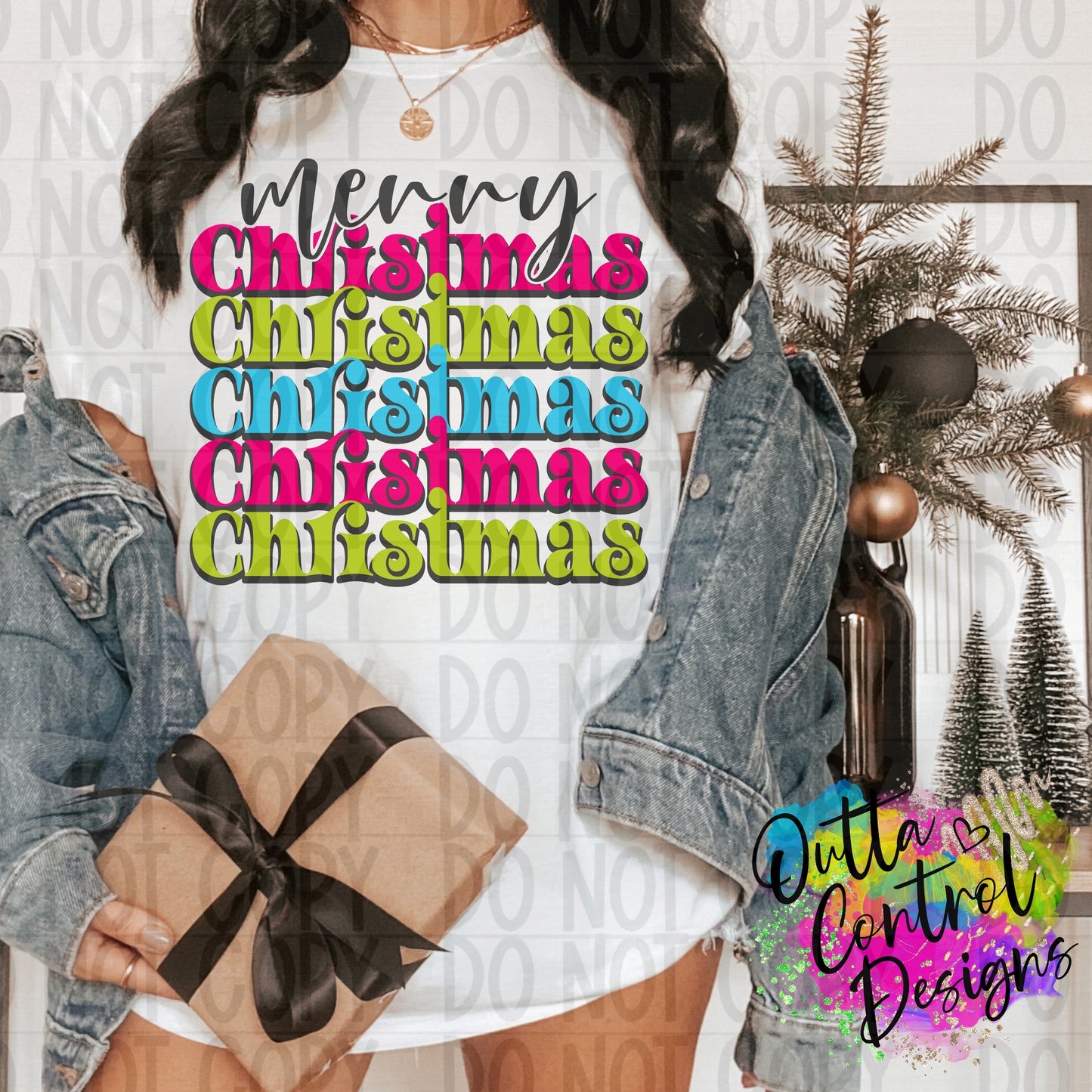 Merry Christmas Ready To Press Sublimation and DTF Transfer