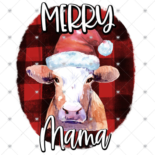 Merry Mama | Cow Ready To Press Sublimation and DTF Transfer