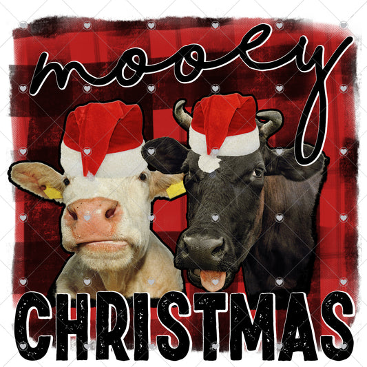 Mooey Christmas Ready To Press Sublimation and DTF Transfer