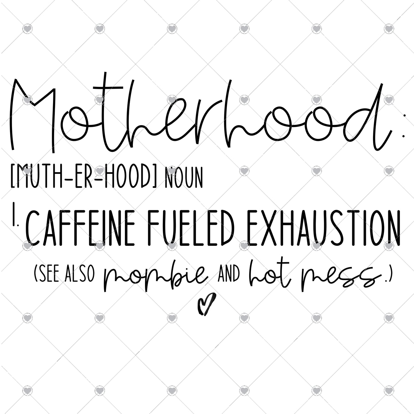 Motherhood NOUN Ready To Press Sublimation and DTF Transfer