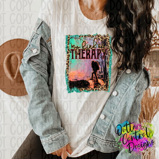 My Kind of Therapy Hiking Girl Ready To Press Sublimation and DTF Transfer