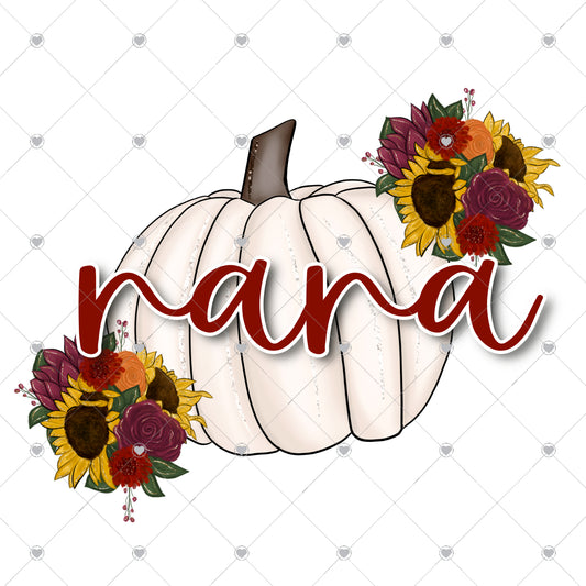 Nana Pumpkin Ready To Press Sublimation and DTF Transfer