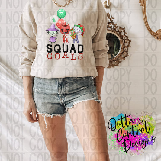 Squad goals spooky kids Ready To Press Sublimation and DTF Transfer