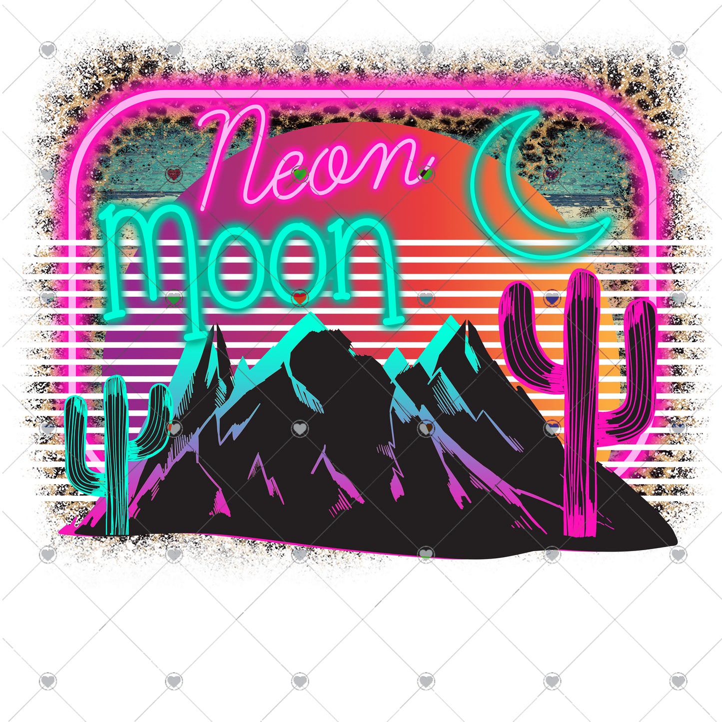 Neon Moon Ready To Press Sublimation and DTF Transfer
