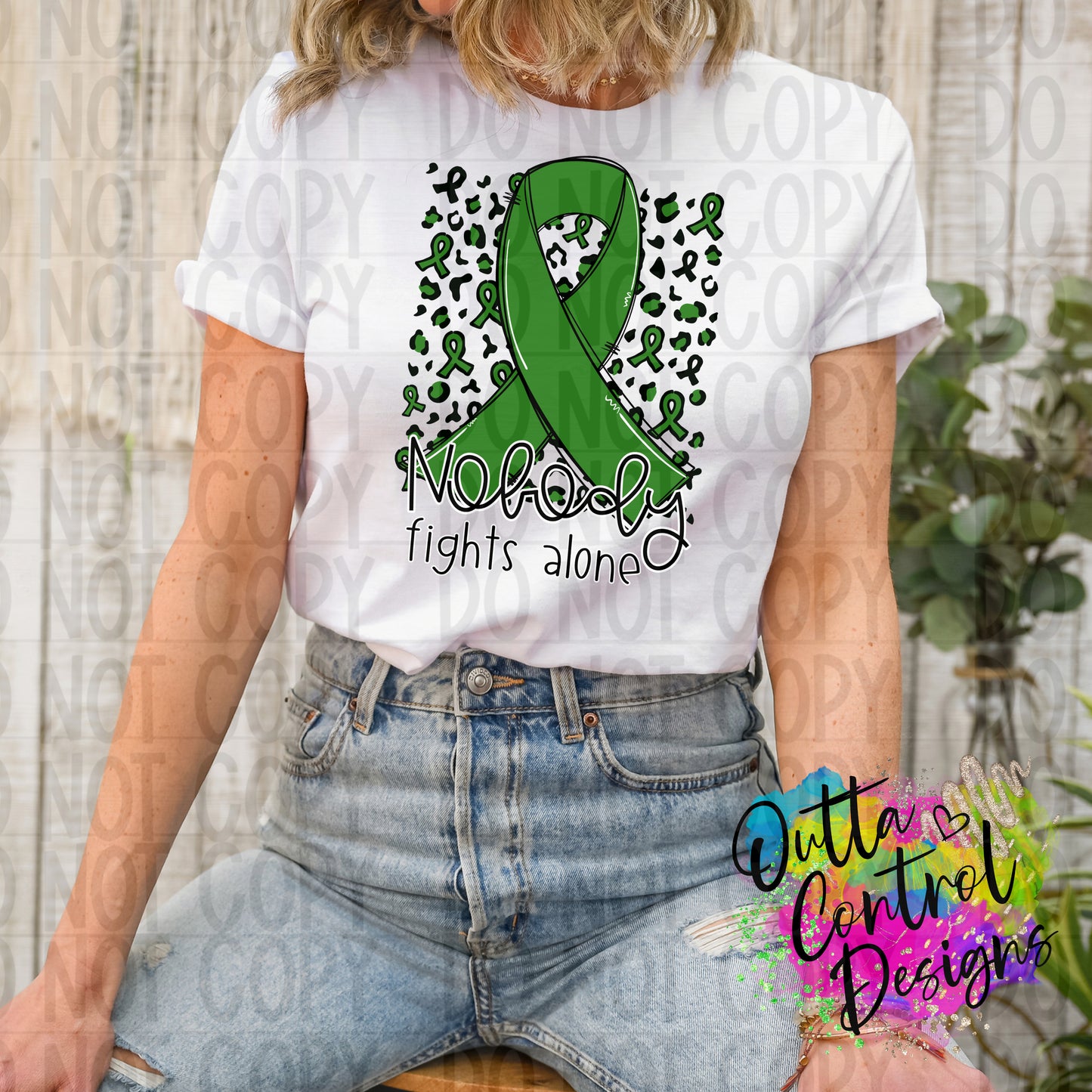 Nobody Fights Alone | Kidney Cancer Ready to Press Sublimation and DTF Transfer