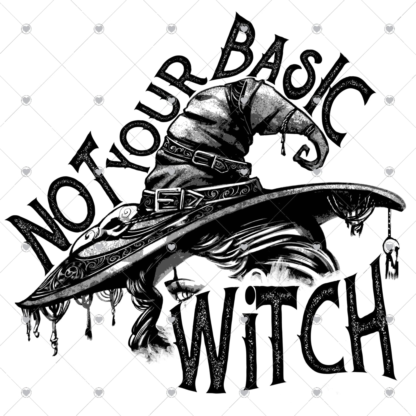 Not Your Basic Witch Ready To Press Sublimation and DTF Transfer