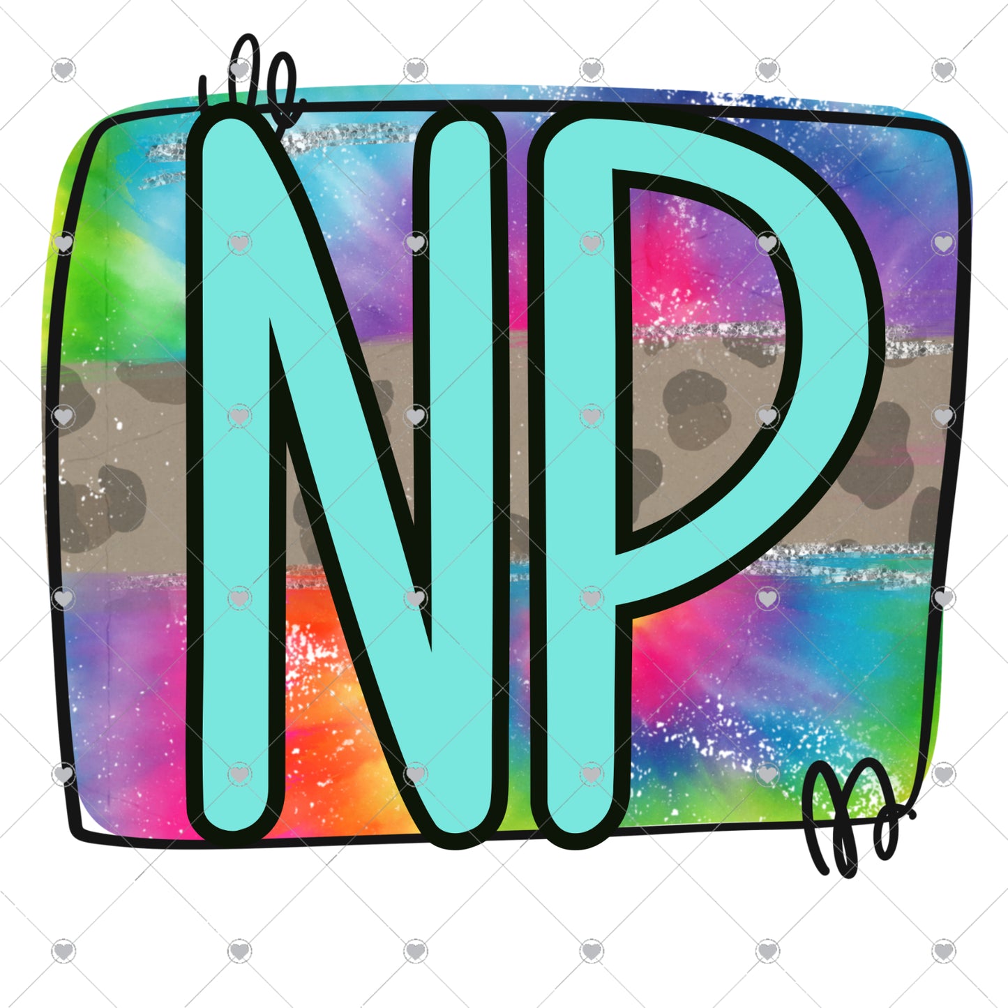 NP Leopard Tiedye Ready To Press Sublimation and DTF Transfer