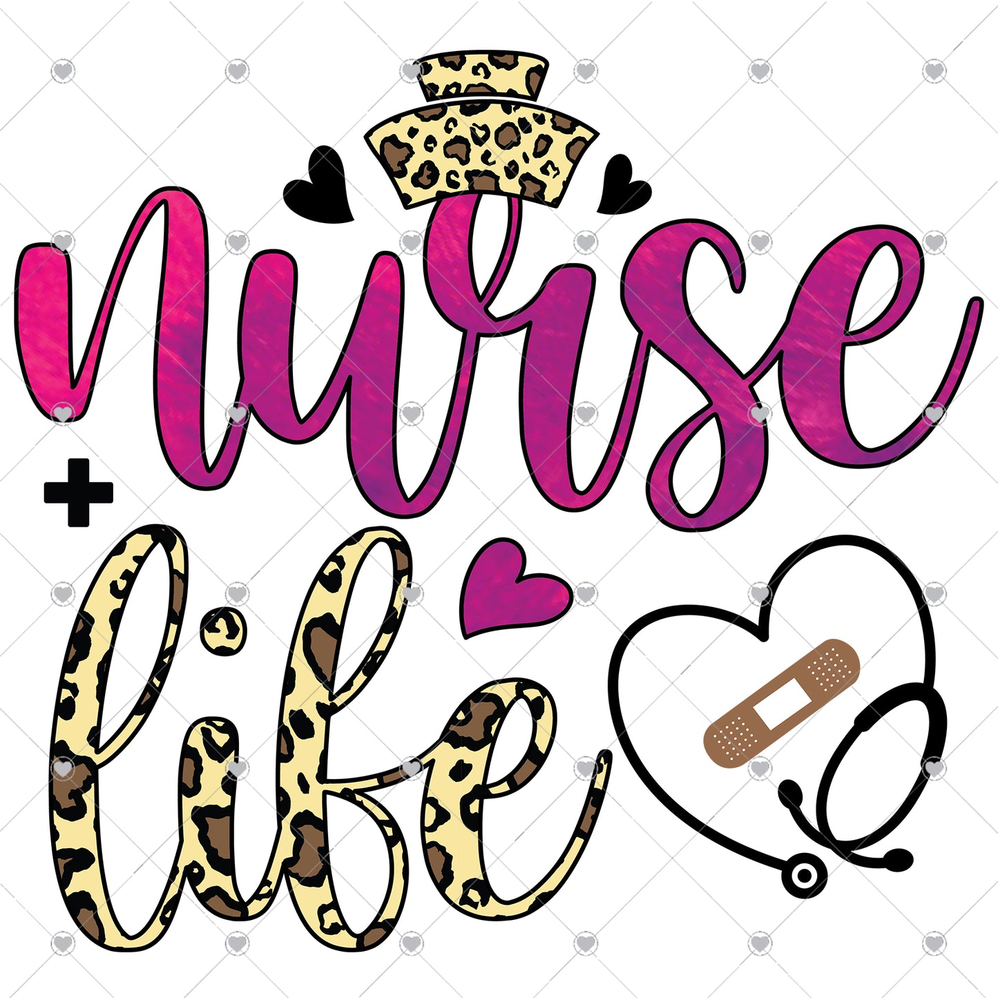 Nurse Life Ready To Press Sublimation and DTF Transfer