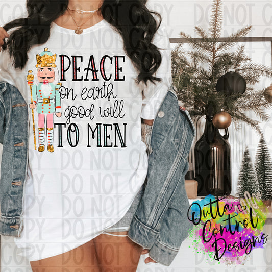 Nut Cracker | Peace On Earth Ready To Press Sublimation and DTF Transfer