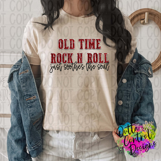 Old Time Rock N Roll Ready To Press Sublimation and DTF Transfer