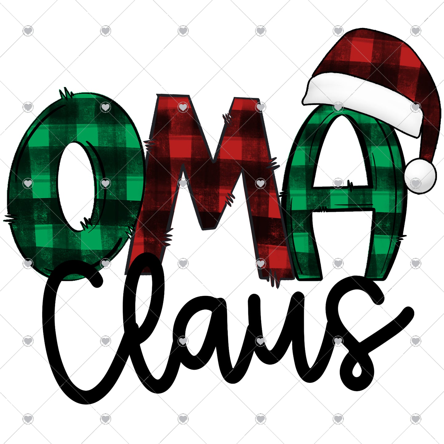 Oma Claus Ready To Press Sublimation and DTF Transfer