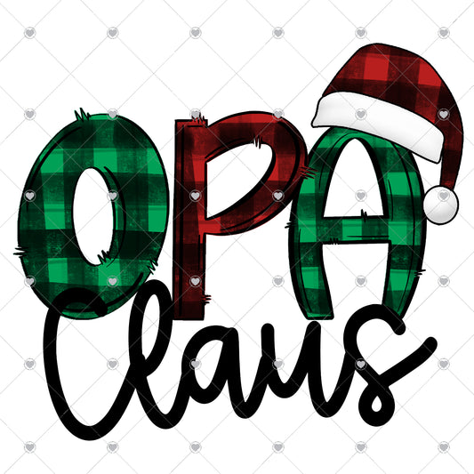 Opa Claus Ready To Press Sublimation and DTF Transfer