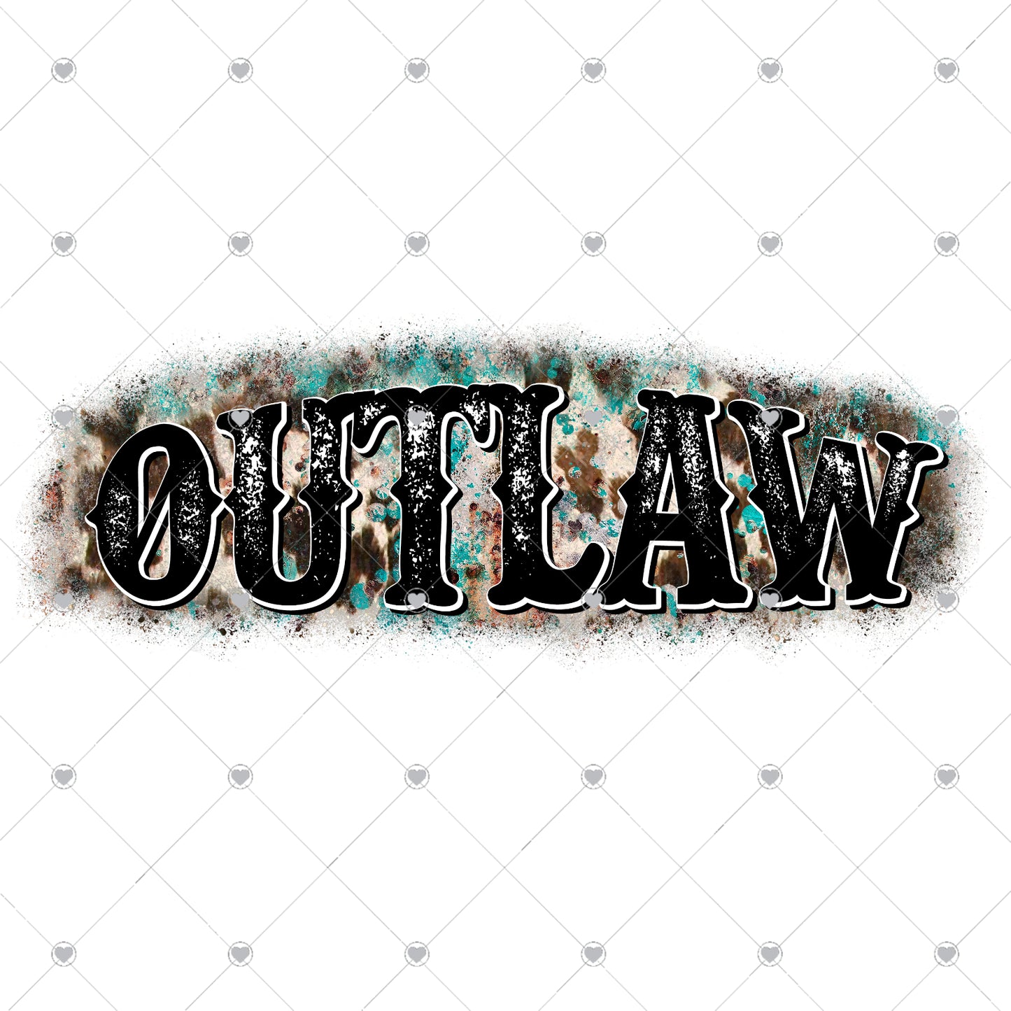 Outlaw Cowhide Ready To Press Sublimation and DTF Transfer