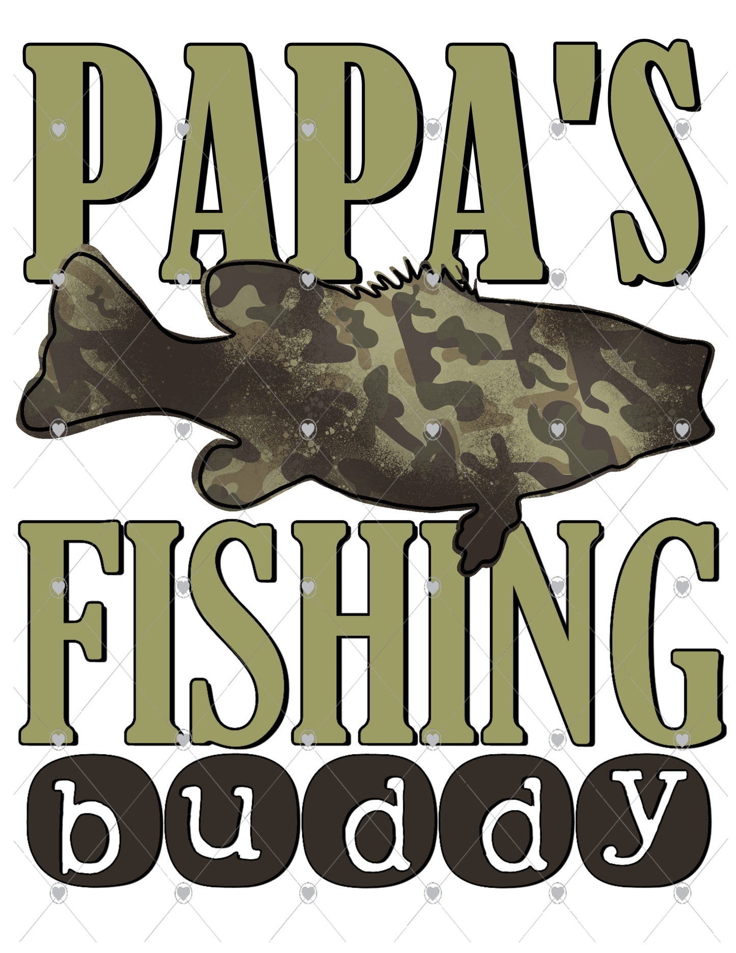 Papas Fishing Buddy Ready To Press Sublimation and DTF Transfer