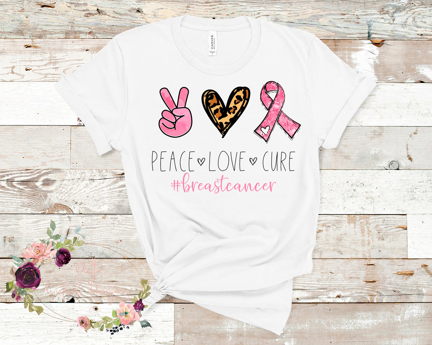 Peace Love Cure Cancer Awareness