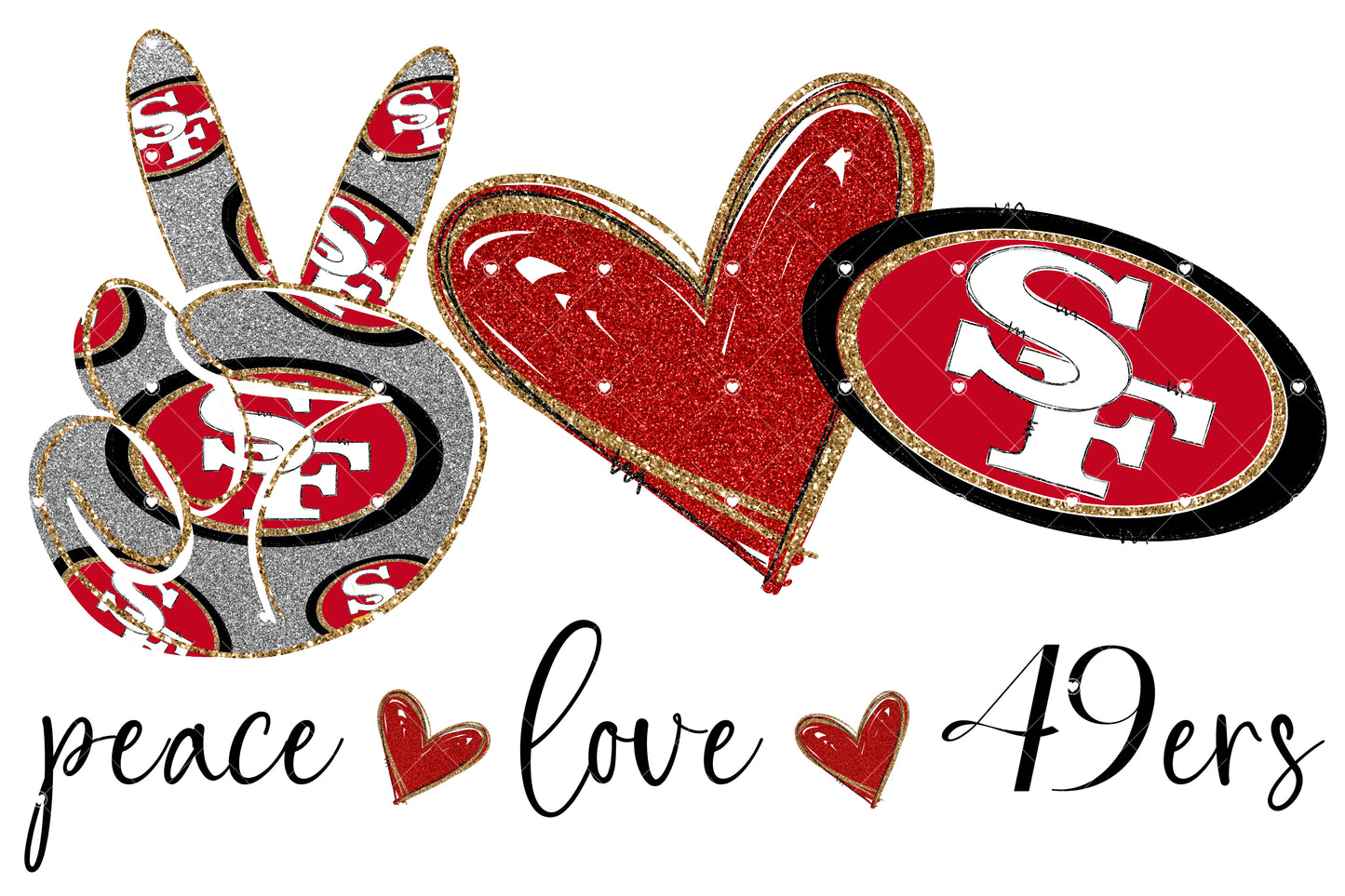 Peace Love 49ers digital