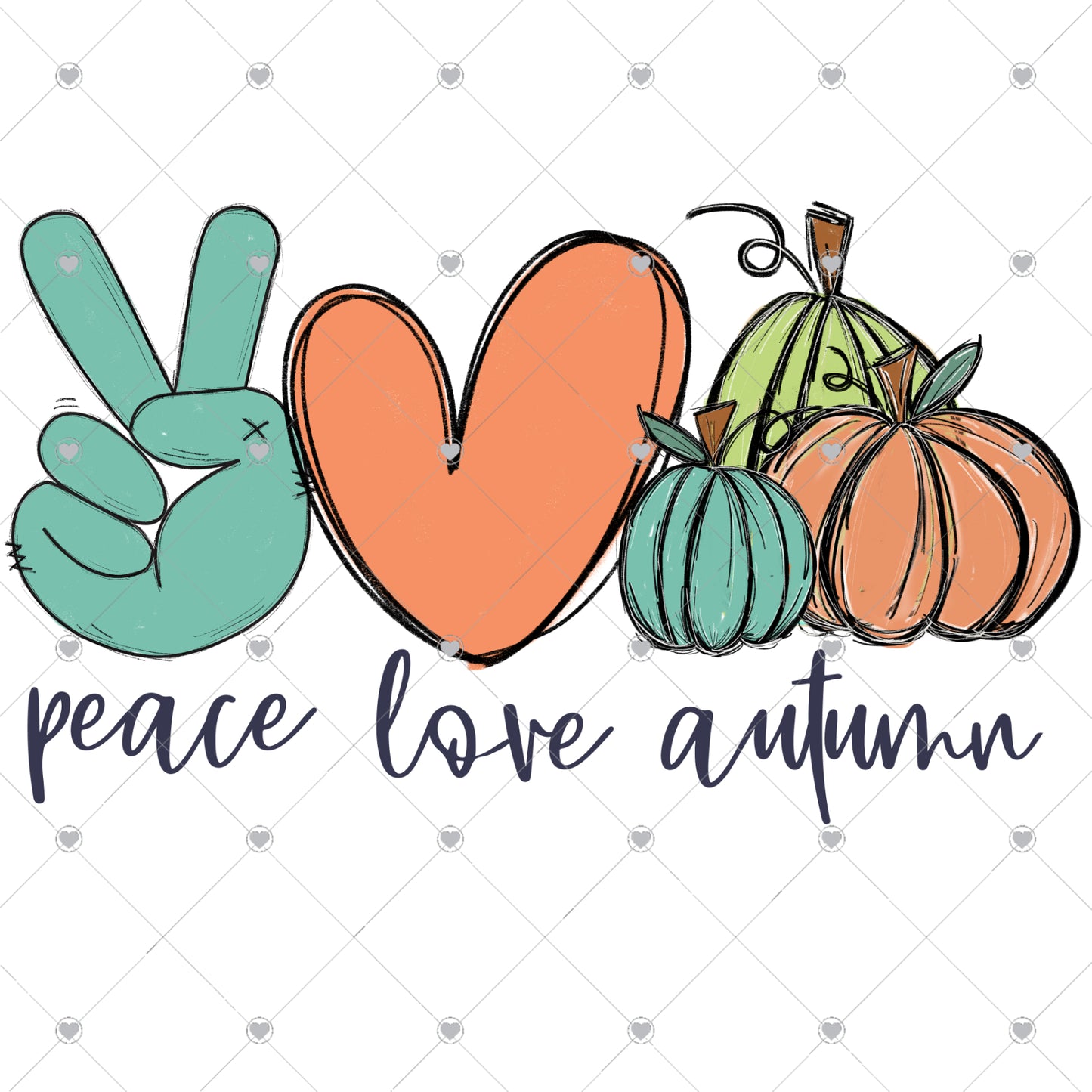 Peace Love Autumn Ready To Press Sublimation and DTF Transfer