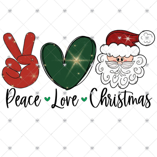 Peace Love Christmas Ready To Press Sublimation and DTF Transfer