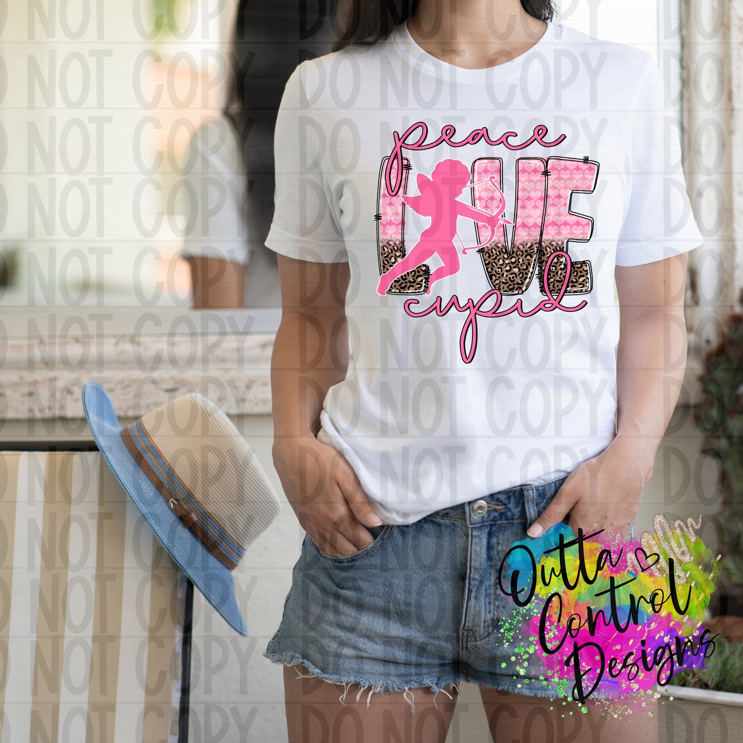 Peace Love Cupid | Stacked Ready to Press Sublimation and DTF Transfer